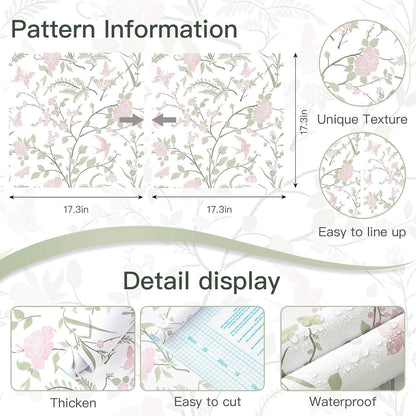 Boho Wallpaper Neutral Peel and Stick Wallpaper 78.7"x17.3" Geometric Wall Paper Beige and White Contact Paper Textured Removable Vinyl Waterproof for Bedroom Farmhouse Kitchen Bathroom