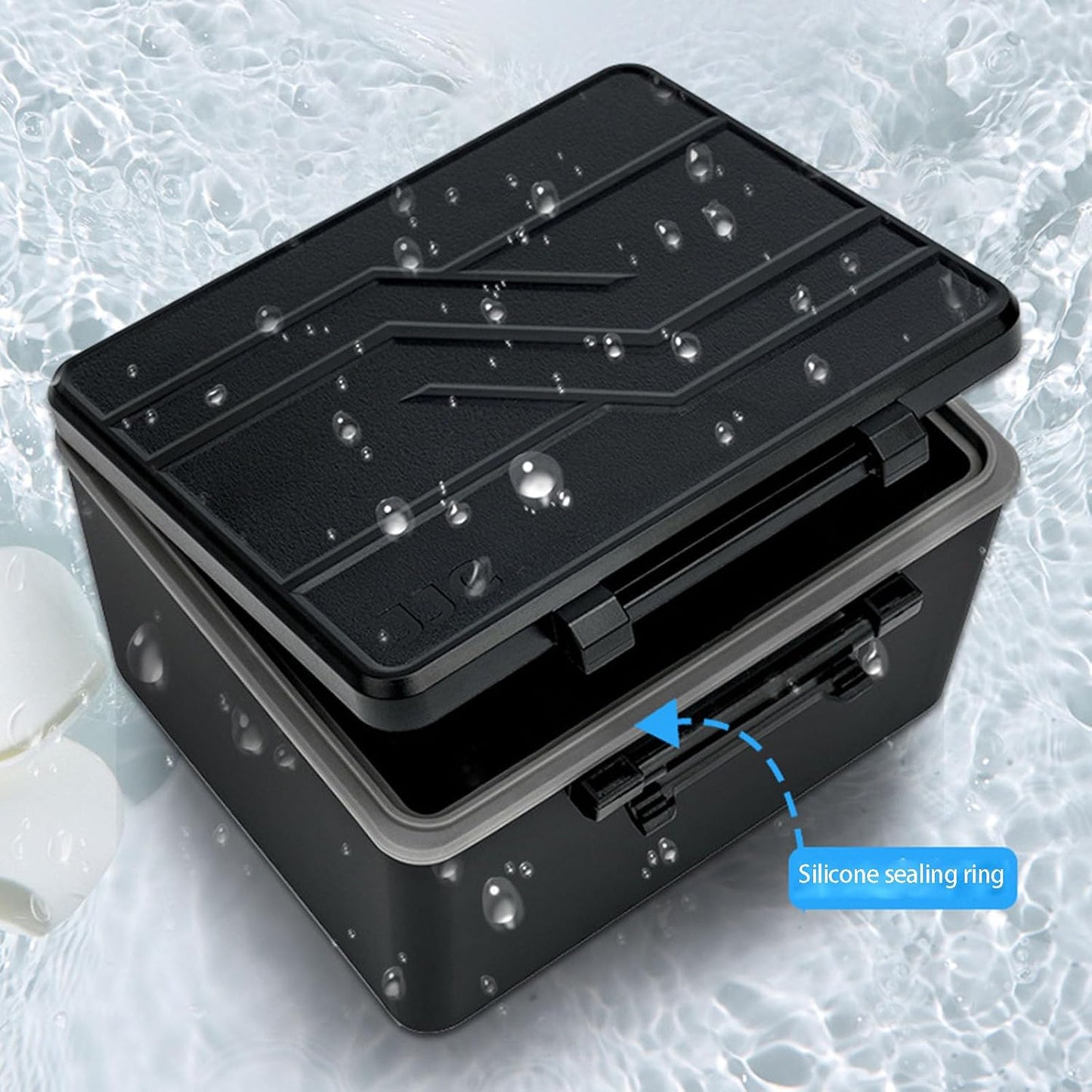 2A 3A Battery Storage Case with Lockable Lid and Builts in Power Tester for Home Camping Travel Battery Organizers