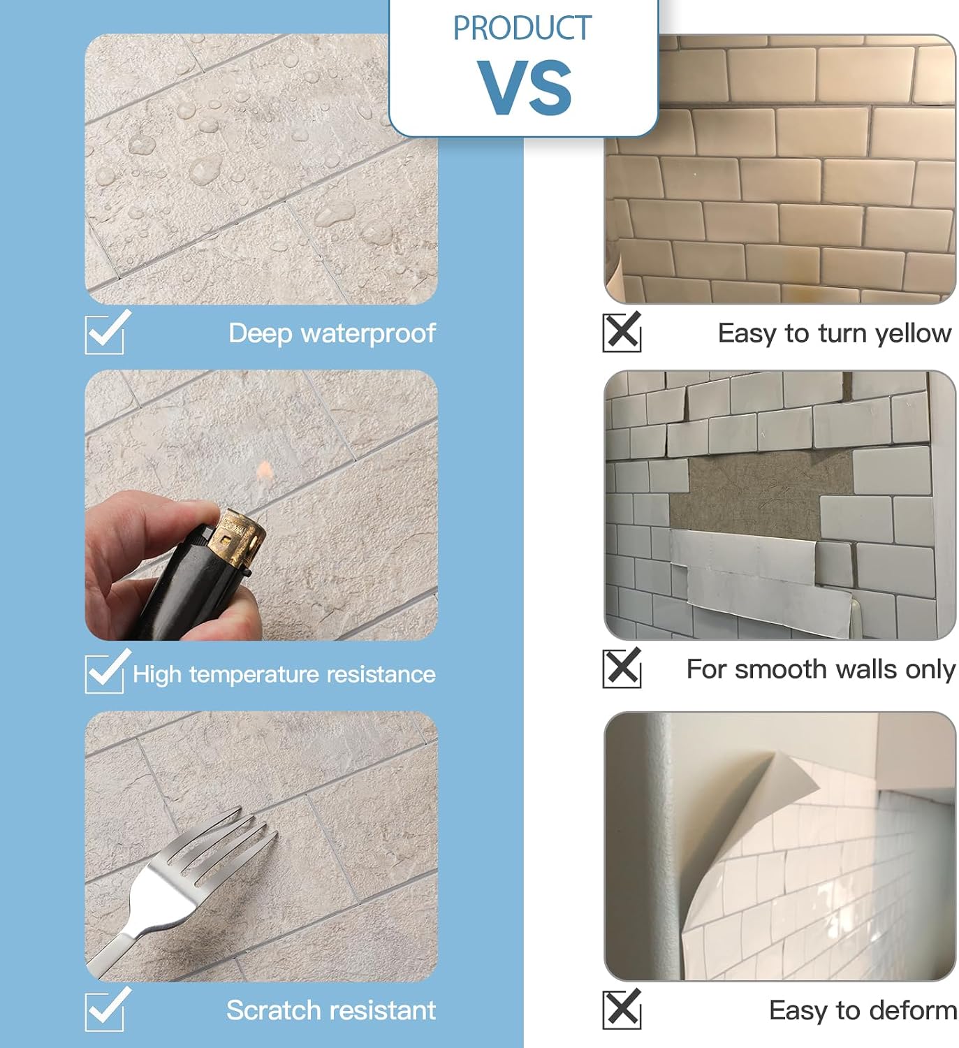 2026 New Upgrade Peel and Stick Backsplash Tile, Peel and Stick 11.34" X 11.57" Wall Tile for Kitchen, Bathroom, Fireplace, Laundry (Beige Ecru, 10 Packs)
