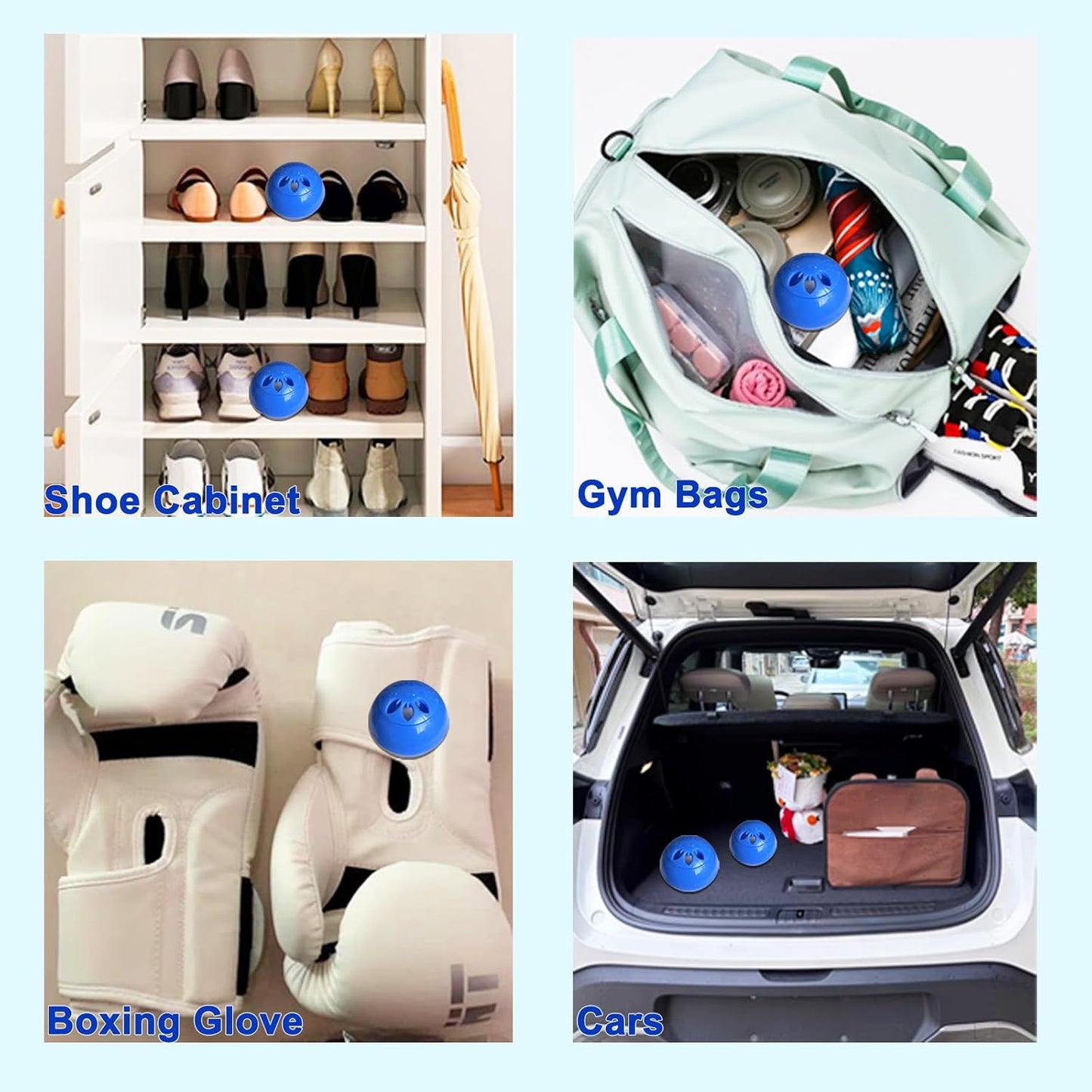 Odor Deodorizer Balls for Sneaker, 6 Pack Shoe Deodorizer Balls, Fresh Linen Sneaker Deodorizers Balls Strong Odor Eliminator Small Spaces Air Fresheners for Gym Bags, Drawers, Locker