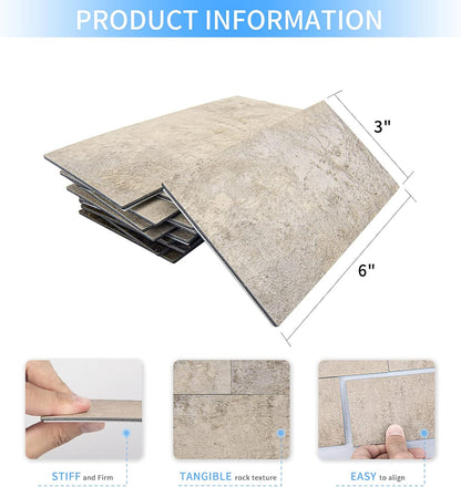 Art3d 102-Piece Peel and Stick Wall Tile for Kitchen Backsplash, Bathroom, Fireplace, 3in. × 6in. Stick on Subway Tile, Glossy White