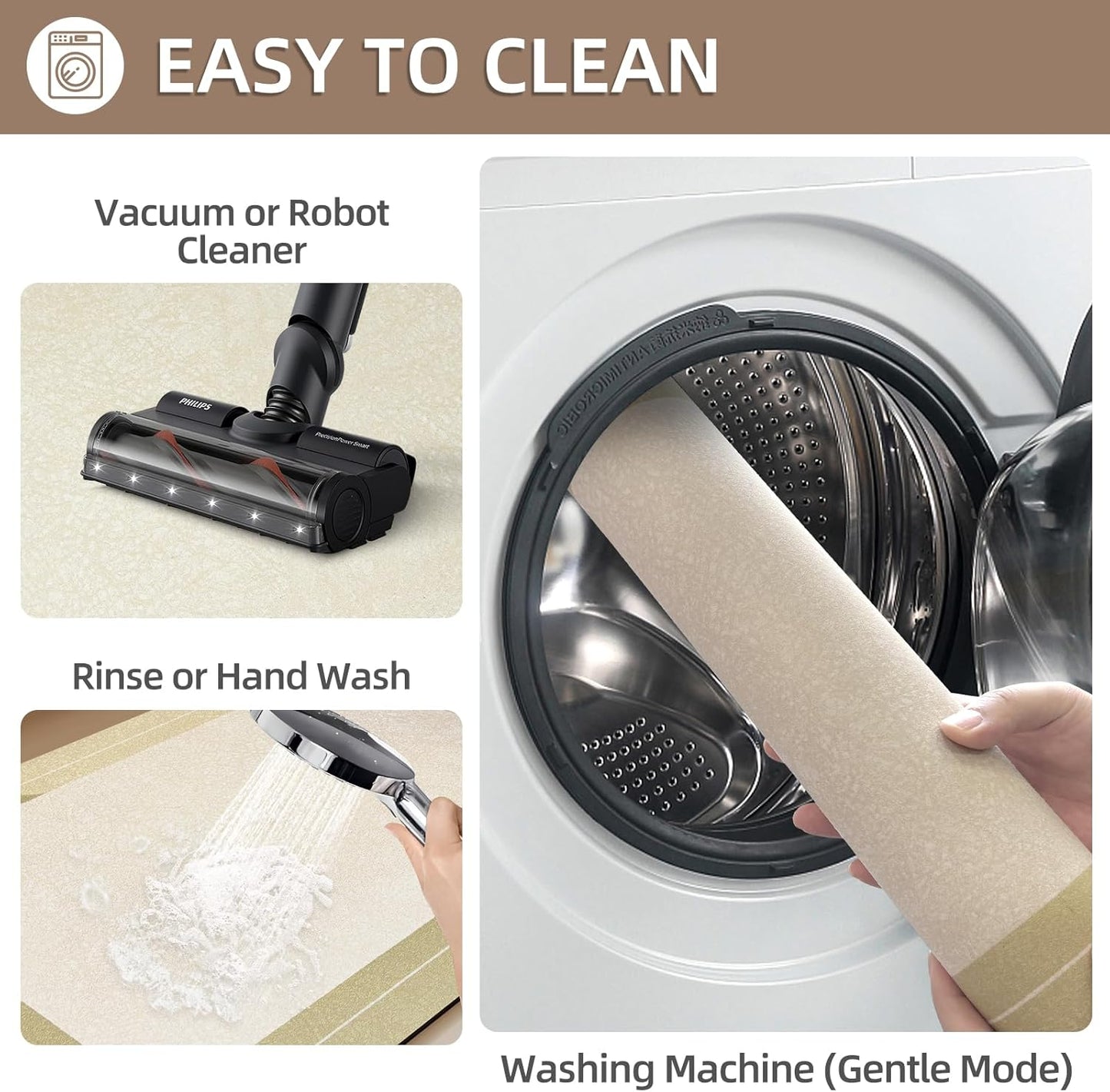 Diatomaceous Earth Bath Mat Super Absorbent Quick Dry Bath Mat, Bathroom Rugs Non Slip Washable, Thin Dark Gray Bathroom Floor Mats-Shower Rug for in Front of Bathtub Shower, Easy Care, 15.7"x23.6"