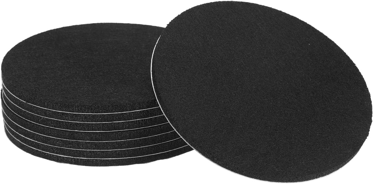 uxcell 32Pcs Non Slip Furniture Pads, 3" Round Self Adhesive Felt Bumpers Noise Reducing Furniture Feet Floor Protector for Chairs Tables Furniture Legs (White 0.2" Thick) - Colors A