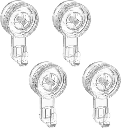 LUXEAR Suction Hooks, 2 Pack Razor Hooks Removable & Reusable Suction Shower Hook Damage-Free Powerful Suction Hanger for Towel Bathrobe Loofah Bathroom Kitchen Storage Hooks Weather Hanger Hook