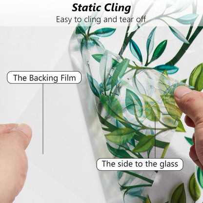Finnez Window Privacy Film 3D Static Cling Window Film, No Glue Heat Control & 96% UV Blocking for Home Office, Decorative Frosted Glass Cover 17.5 Inch x 6.5 Feet