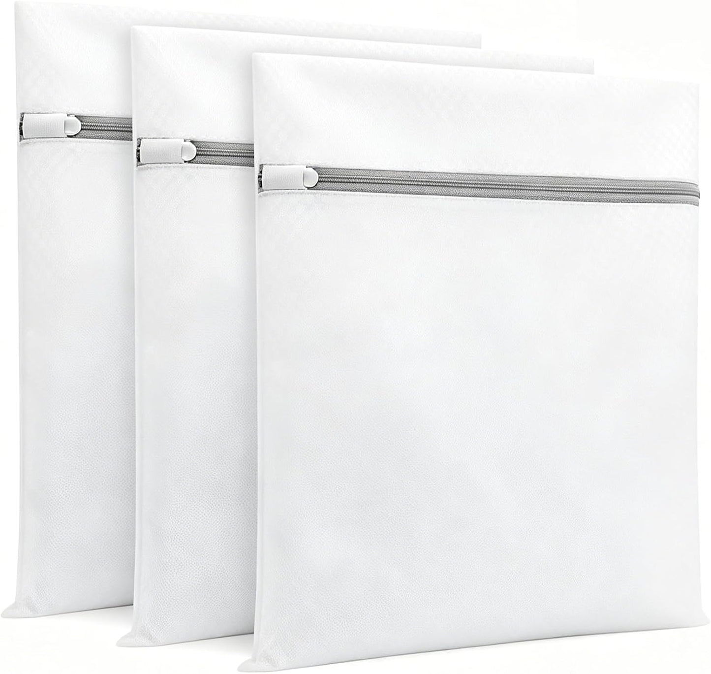 3Pcs Mesh Laundry Bags with Sturdy Zipper,washing Bags for Washing Delicates,Protect Clothes in Washing Machine for Home, College & Dorm (3 Medium)
