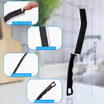 2 Pcs Crevice Cleaning Brush Hard Bristle Gap Brush Multifunctional for Bathroom Household Kitchen Tiles Window Crevice Cleaning Tool (Style 1)