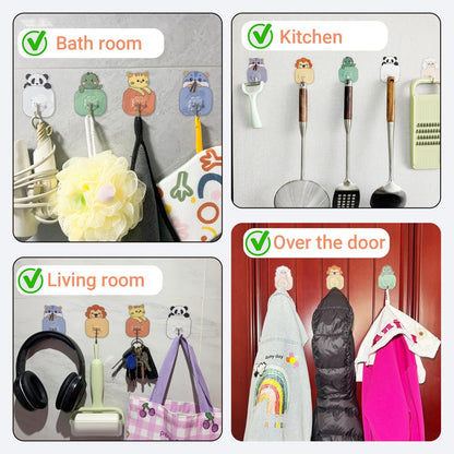 Heavy Duty Wall Hooks 20 Pack(33lb Max) – Waterproof Removable Adhesive Hooks for Hanging, Damage-Free Self Adhesive Towel Hooks for Bathroom, Kitchen, Shower, Keys, Door & Outdoor Storage