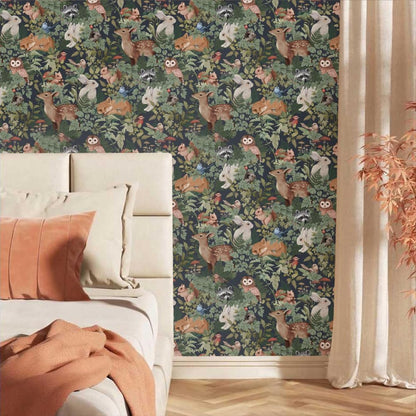 MuralPeel White/Pink/Gold Floral Garden Black Blue Flowers Vintage Peel and Stick Wallpaper Self Adhesive Removable Easy Peel Off Contact Paper Stick on Wall Paper for Bedroom Cabinet Renter Friendly