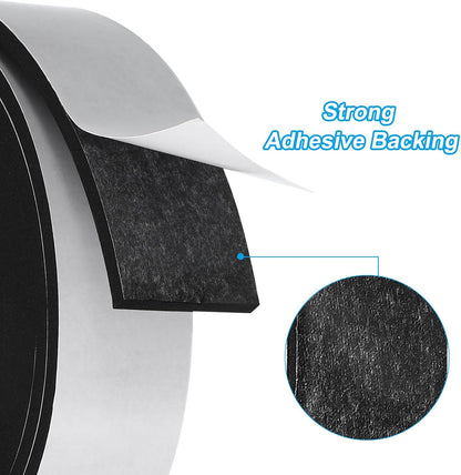 PATIKIL Weather Stripping Door Seal Strip, 3/8 Inch x 1/4 Inch x 32 Ft Self Adhesive Soundproof High Density Foam Tape Insulation for Door Window Air Conditioning, White - Colors B