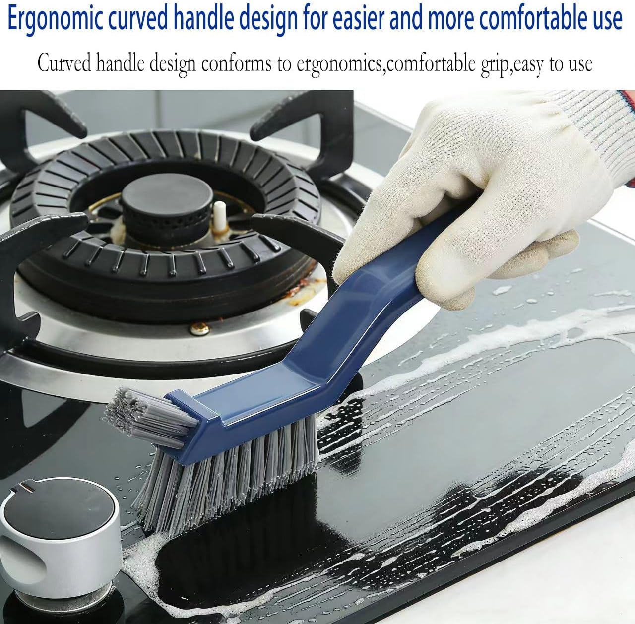 Crevice Cleaning Brush,2 Pack Multi-Purpose Hard Bristle Brushes for Deep Cleaning Kitchen, Bathroom, Grout, Sink, Cup, Teapot, Bottle, Blender, Corners, Tight Spaces