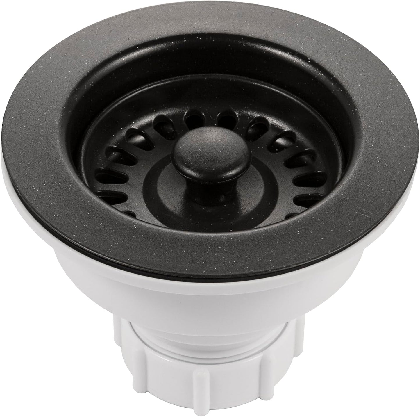 Houzer 190-9300 - 3-1/2 Inch Stainless Steel Deep Cup Kitchen Sink Basket Strainer, Durable Food Catcher Stopper for Metal Kitchen Sink, Ideal for Filtering Waste and Preventing Clogs