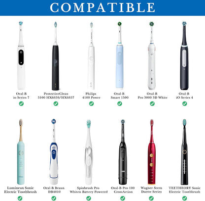 Linkidea Wall Mount Electric Toothbrush Holder for Bathroom, 2 Slots Aluminum Alloy Power Toothbrush Hanger, Self Adhesive Brush Organizer Compatible with Oral-B iO Series (Black)