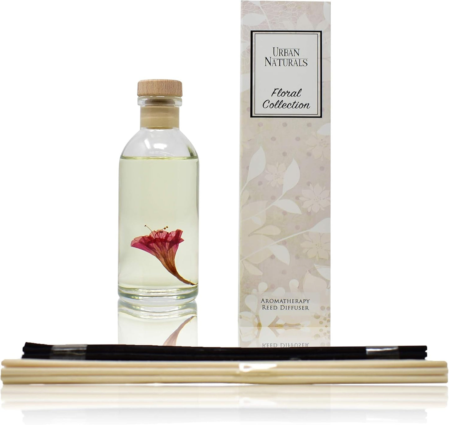 Urban Naturals Smoked Vanilla Reed Diffuser Set with Vanilla Bean, Sandalwood & Leather | Made in the USA - Colors B