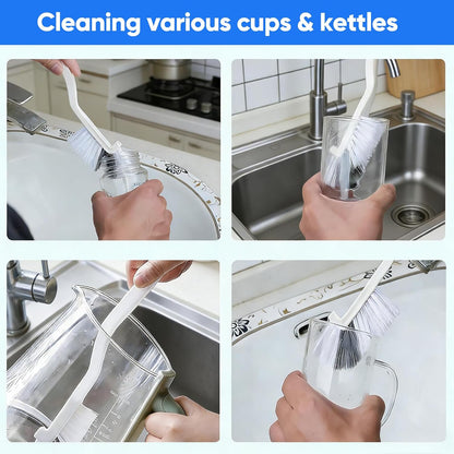 10 Pcs Deep Cleaning Brush Set, Hard Bristle Detail Brushes for Kitchen and Bathroom Corners, Tile Grout, Sink, Cups, and Bottles