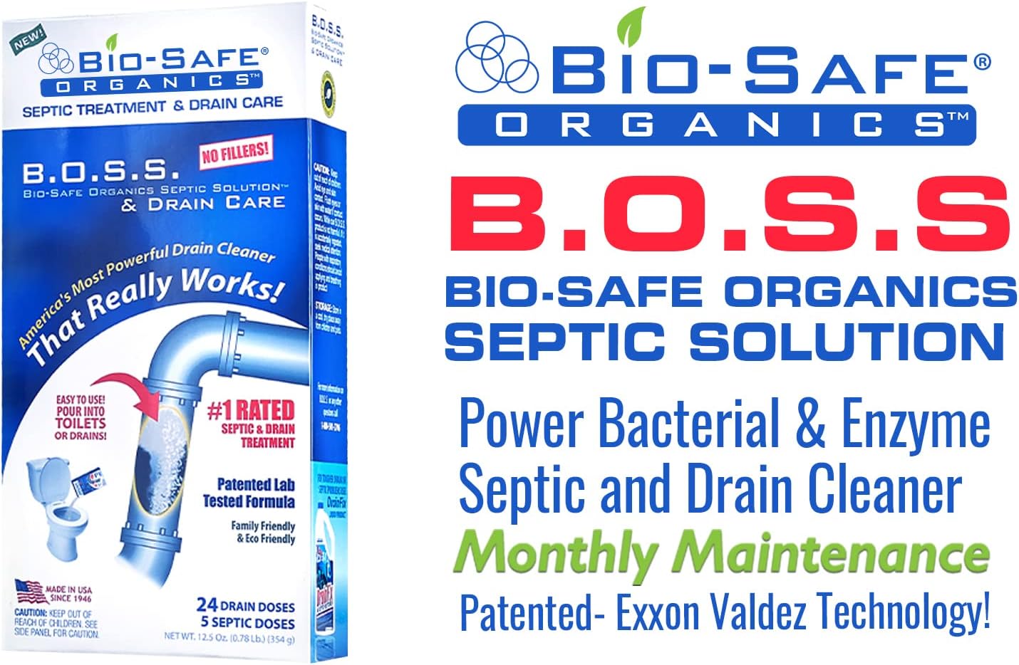 DrainFix & Septic Restorer – 32 oz Enzyme Septic Tank Treatment & Drainfield Restoration – Organic Drain Cleaner for Sewer Lines, RV & Home Plumbing – Safe for Pipes & Septic Systems