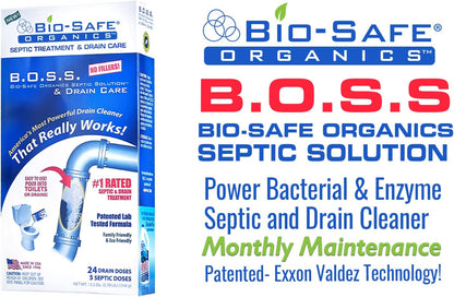 DrainFix & Septic Restorer – 32 oz Enzyme Septic Tank Treatment & Drainfield Restoration – Organic Drain Cleaner for Sewer Lines, RV & Home Plumbing – Safe for Pipes & Septic Systems