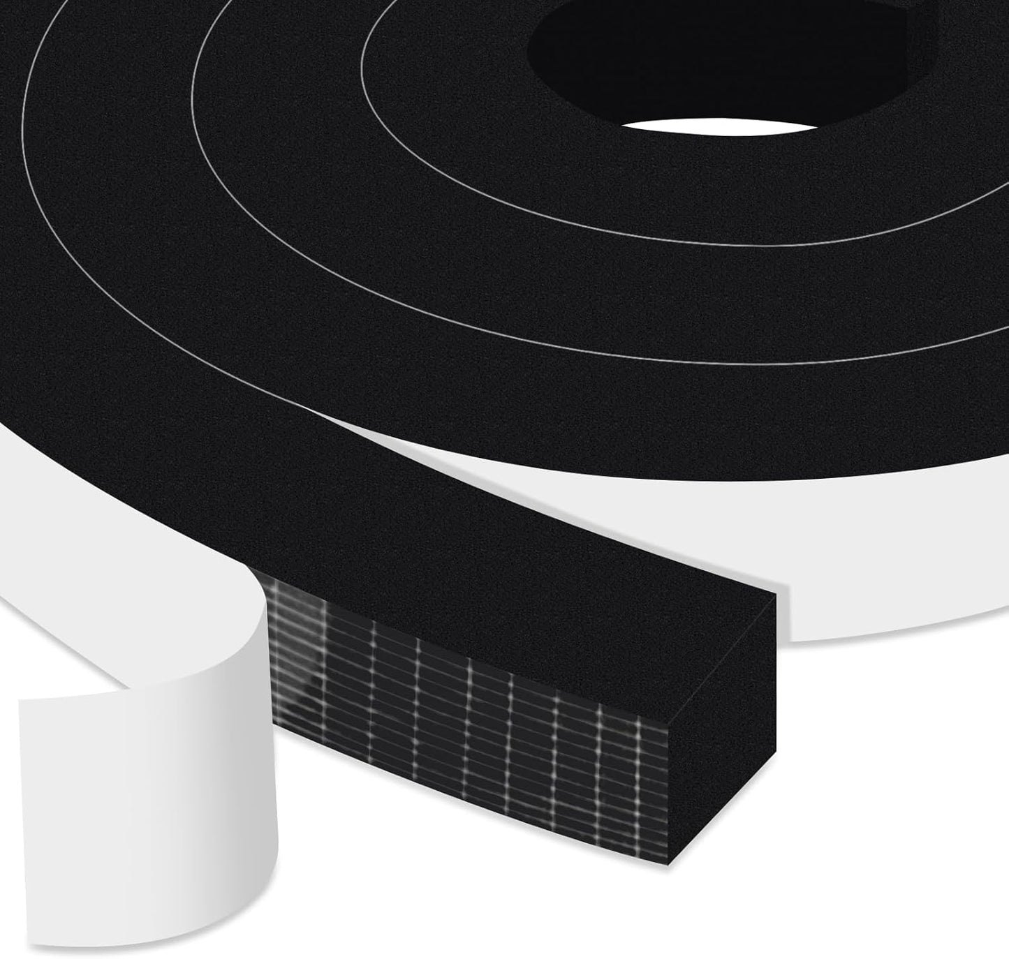 Strong Adhesive Weather Stripping, High Density Weatherproof Weather Stripping Door Seal Strip for Sliding Door, Windows,Noise-Reduction Foam Sealing Strip, White(1/2 in x 1/4 in x 13Ft) - Colors A