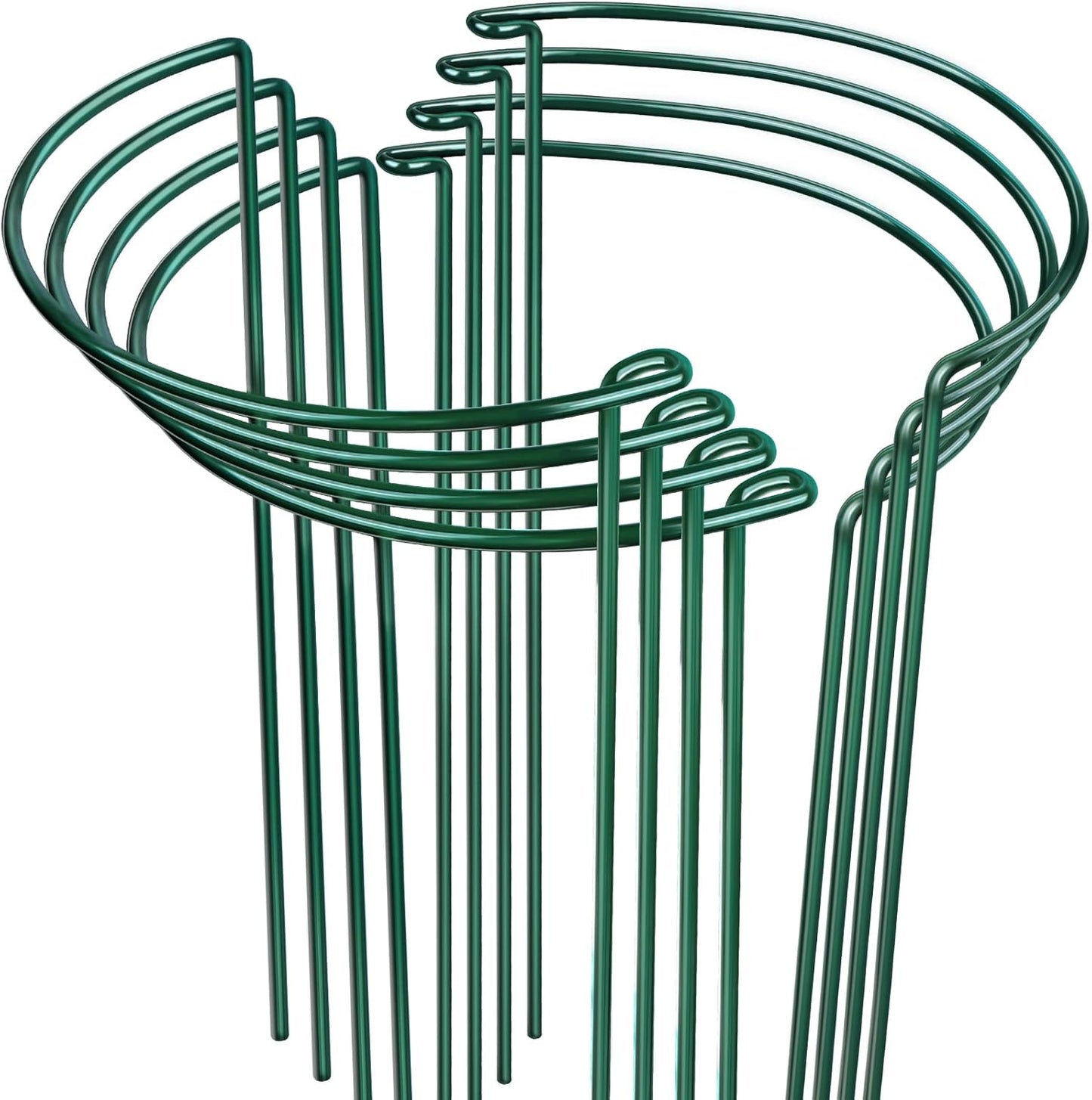 LEOBRO Plant Support, 8PCS Peony Cages and Supports, Plant Stakes for Indoor Plants, Outdoor Plants, Metal Garden Stakes, Plant Holders, Tomato Monstera Hydrangea Support Cage, 10" W x 15.8" H
