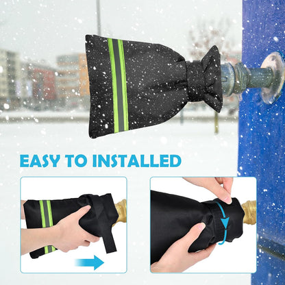 Outside Tap Covers for Winter, 1pcs Large Outdoor Tap Cover Insulated Protector, Waterproof & Thickened Thermal Tap Jacket Protects Your Tap from Freezing Bursting (Black)