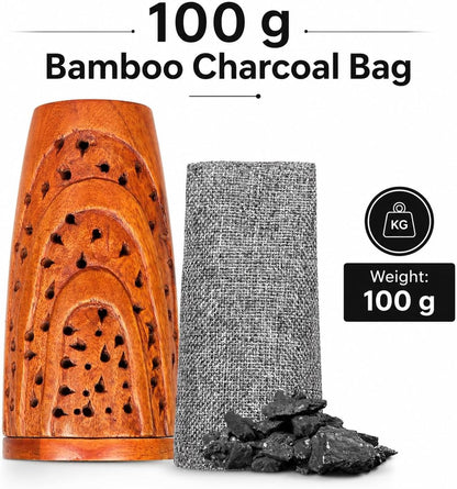 Activated Charcoal Bag | Odor Absorber | Bamboo Charcoal Air Purifying Bag | Natural Deodorizer for Home Kitchen Bathroom | Closet Freshener | Removes Smell & Moisture (Medium)