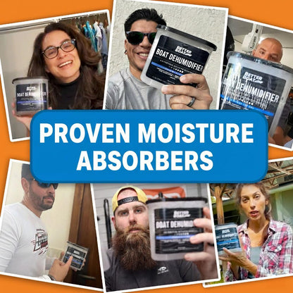 Moisture Absorber with Activated Charcoal Dehumidifier Bucket, Unscented Odor Absorber for Closet Basement Bathroom Boat RV, Disposable No Refill - Better Boat