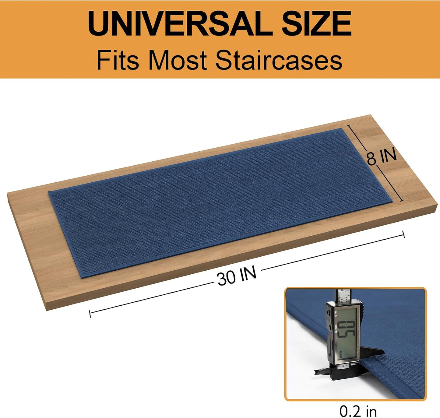 Stair Treads Carpet 4 pcs for Wooden Steps with Non Slip Rubber Backing, 100% Polyester Soft Stairs Resistant Indoor Skid Runner Safety Rugs for Kids Elders and Pets 30" * 8" (Dark Gray)