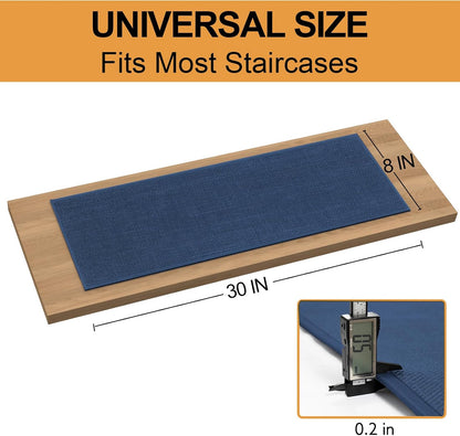 Stair Treads Carpet 4 pcs for Wooden Steps with Non Slip Rubber Backing, 100% Polyester Soft Stairs Resistant Indoor Skid Runner Safety Rugs for Kids Elders and Pets 30" * 8" (Dark Gray)
