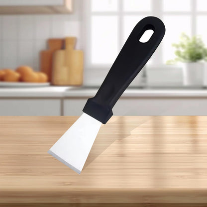 Glass Stove Curved Edge Scraper Flexible Black Straight Tool for Grease and Residue Removal