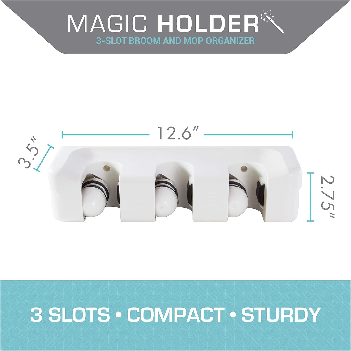 Evriholder Magic Holder 3 Organizer, Holds 3, White