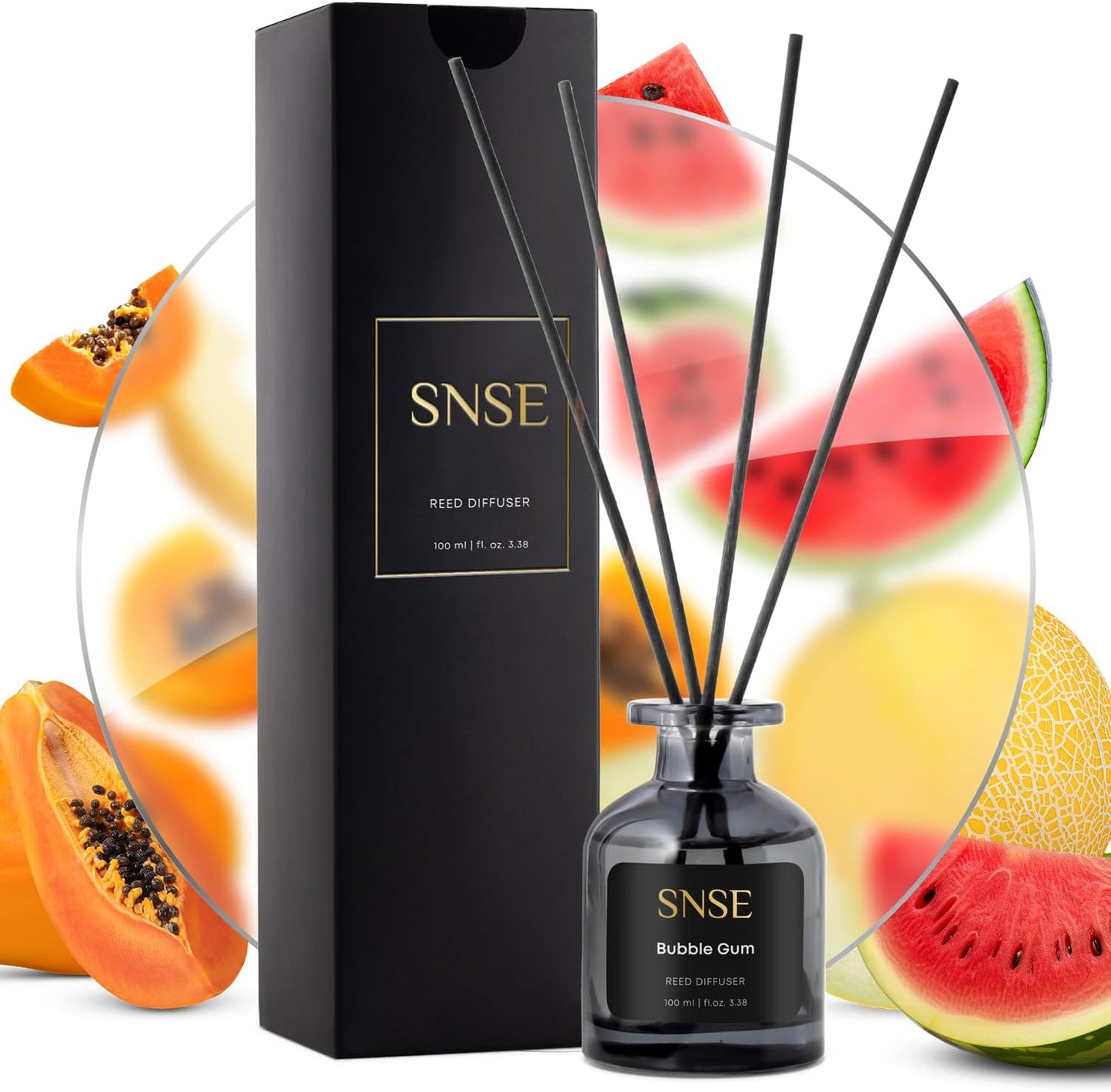 SNSE Clean Linen Reed Diffuser Set | 3.38 oz Scent Fragrance Oil Diffuser for Bedroom, Bathroom, Home Décor and Gift, Decorative Air Fresheners with Sticks