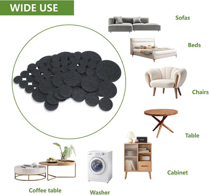 Felt Furniture Pads for Hardwood Floors 48 PCS, Furniture Pads, Floor Protectors for Hardwood Floors, Felt Pads for Furniture, Round, Dark Brown