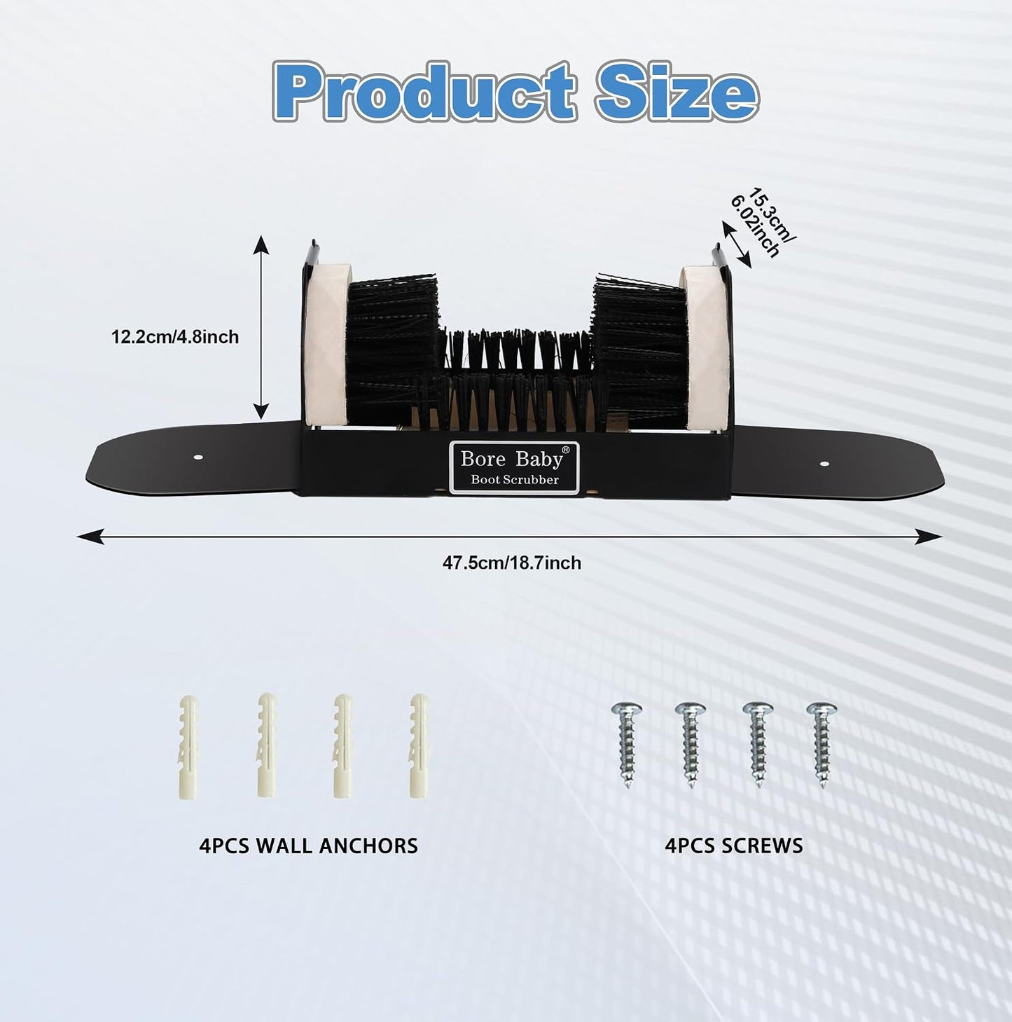 Boot Scrubber - Outdoor Heavy Duty Boot Scraper Brush & Shoe Mud Cleaner