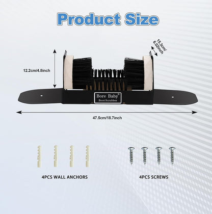 Boot Scrubber - Outdoor Heavy Duty Boot Scraper Brush & Shoe Mud Cleaner
