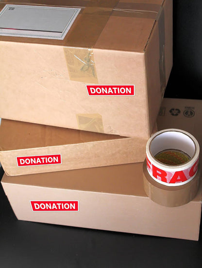 Donation Stickers,4X1 Inches Red Color-Coded Moving Labels,160 Pcs Per Pack