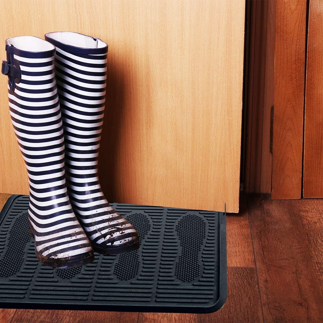 SafetyCare Rubber Shoe & Boot Tray - Multi-Purpose - 32 x 16 Inches - 2 Mats