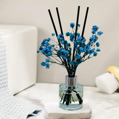 3 Pack Fragrance Reed Diffuser, 50ML Lavender Jasmine Lemongrass Aromatherapy Diffuser Set with 12 Black Fiber Sticks,Air Freshener for Bedroom Bathroom Office, 8.2X 6.6X 2.1 inch