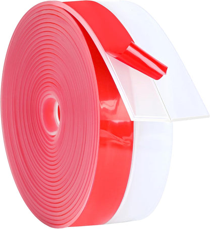 ToLanbbt Weather Stripping Silicone Door Seal Strip 2 in x 20 ft Door Draft Stopper Self Adhesive Door Draft Tape, Side & Bottom Gaps Insulation Strip for Glass Shower Door Sliding Door Window, Black