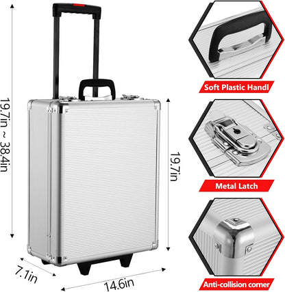 TLGREEN 799pcs Mechanic Tool Set with Aluminum Trolley Case,Home Repair Tool kit,Complete Tool Box Set for Home,Automotive,Dorm,Garage,Black