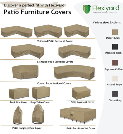 Patio Deck Box Cover, 63x30 Inch Fire Pit Covers with Straps and Handles, Waterproof Heavy Duty Outdoor Furniture Winter Cover for Keter, Suncast, Lifetime Container