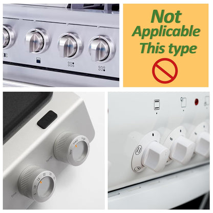 5 Pack Stove Knob Safety Locks, Baby Proof Oven Knobs Covers Lock for Child Safety(Black)