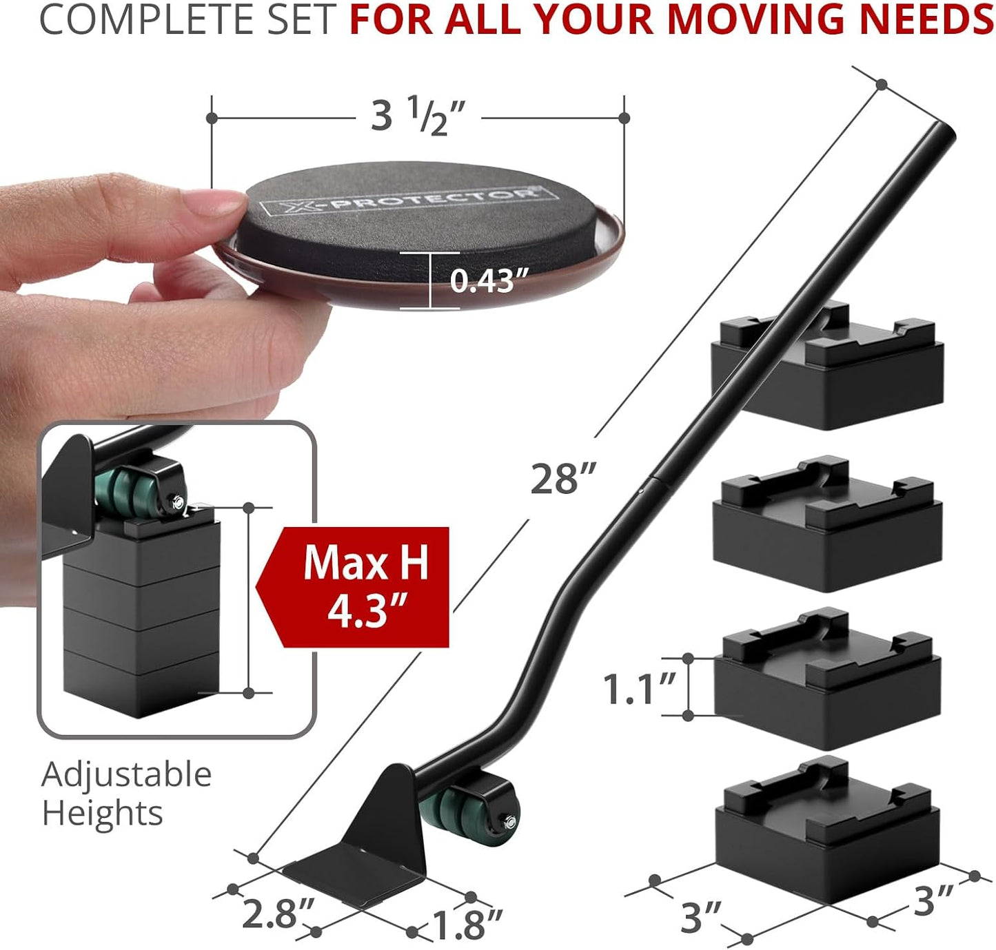 Chair Sliders X-PROTECTOR – Furniture Sliders 40 pcs Carpet Sliders 1” – The Best Furniture Moving Pads – Premium Chair Leg Floor Protectors – Slide Effortlessly with Chair Pads & Protect Your Floor!