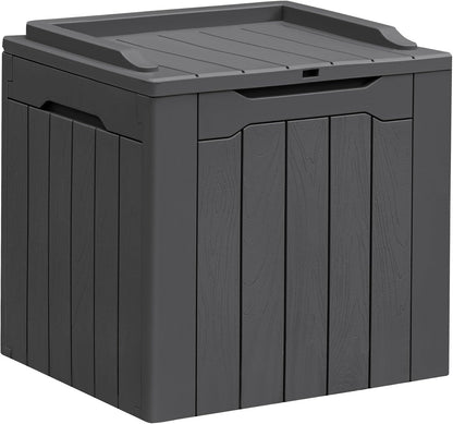 Greesum 31 Gallon Resin Deck Box All Weather Outdoor Storage Boxes for Patio Furniture Set,Outdoor Toys,Garden Tools,Black