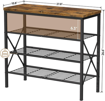 8 Tiers Tall Shoe Rack Organizer, Large Capacity Shoe Rack Holds 32 Pairs of Shoes, Durable and Stable, Adjustable Metal Shelf Stackable Shoe Shelf for Entryway, Hallway, Living Room, Closet