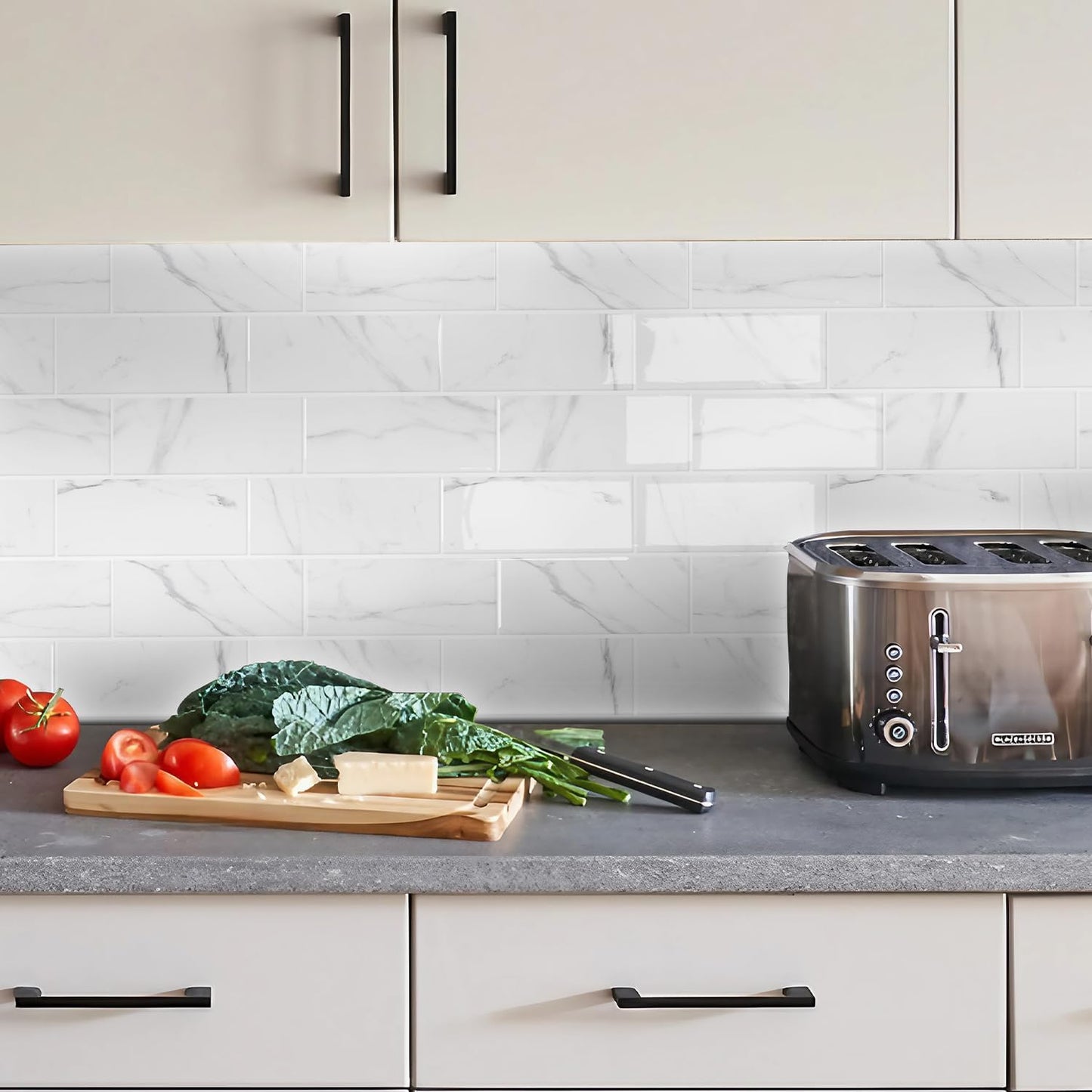 STICKGOO 10 Sheets Subway Tile Peel and Stick Backsplash, Extra Thick 3D Wall Tiles with Commercial-Grade Adhesive for Kitchen, Bathroom, Laundry Room,11.56"x8.38"(White)