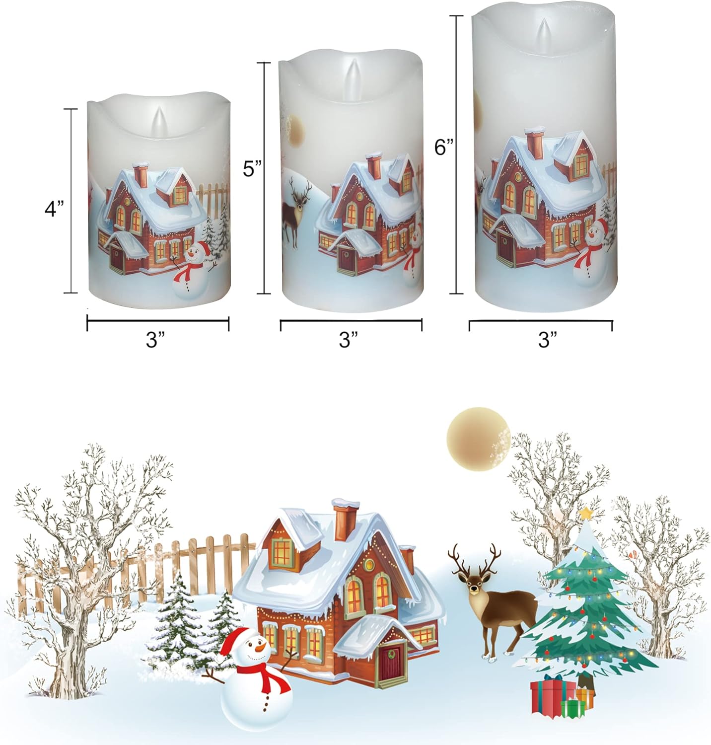 Battery Operated Flameless Candles with Remote Timer Real Wax Realistic Bright Flicker Flickering Electric Electronic LED Pillar Lights Home Wedding Party Decorations Set of 3 Rustic Texture Gray Grey