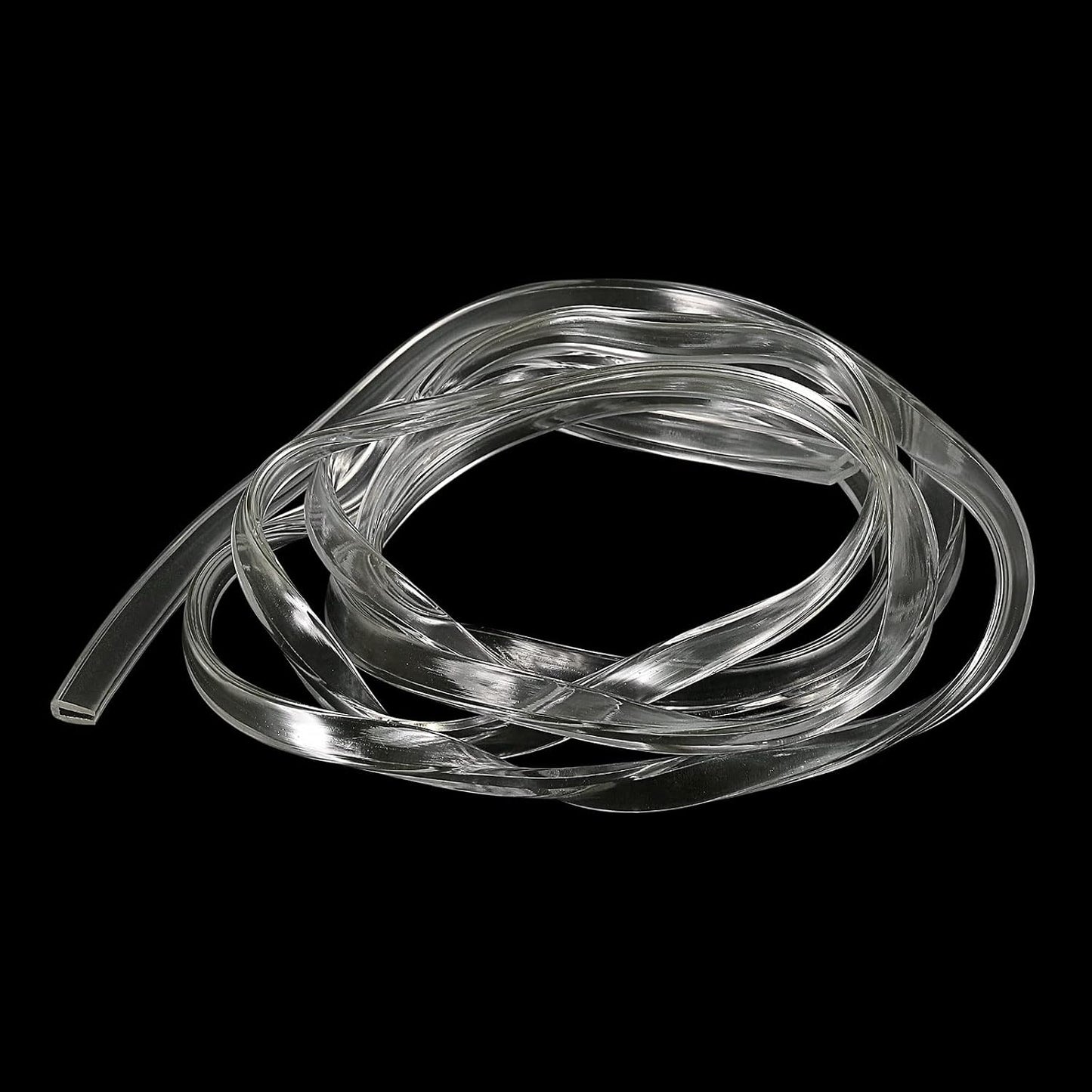 uxcell U Channel Edge Trim, 4.9ft Length Soft Rubber Guard Seal Strip Edge Protector Fit for 1-2mm Edge, (9/32" W x 5/32" H) Clear
