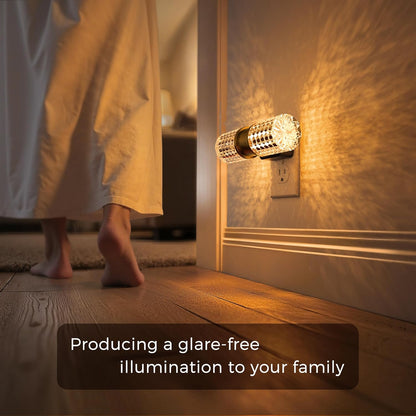 L LOHAS LED Night Light,Dimmable Night Lights Plug into Wall, 2 Pack Acrylic Nightlight with 0-100 LM Adjustable Brightness, 3000K Plug in Night Light with Dusk to Dawn Sensor, for Bathroom Hallway
