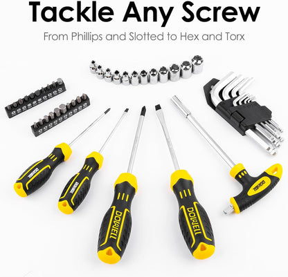 DOWELL Tool Set Tool Kit Homeowner Tool Set Wrench Pliers Screwdriver Set Repair Tool Kit
