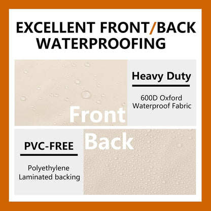 Patio Deck Box Cover, 63x30 Inch Fire Pit Covers with Straps and Handles, Waterproof Heavy Duty Outdoor Furniture Winter Cover for Keter, Suncast, Lifetime Container